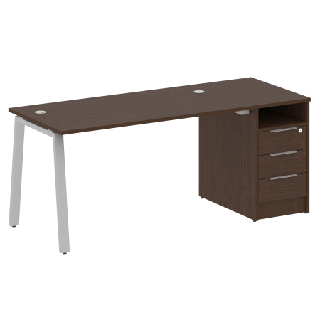 Рабочая станция Metal System Style БА.РС-СТП-1.3 1812x720x750 (Венге Цаво/Серый металл)