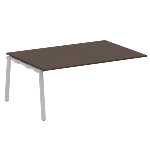Проходной элемент стола для переговоров на А-образном м/к Metal System Style БА.ППРГ-5 1800x1235x750 (Венге Цаво/Серый металл)