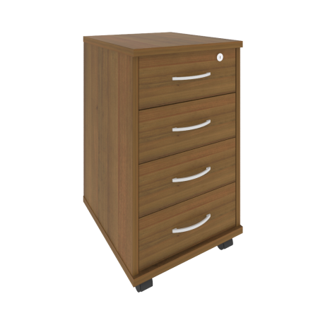 Тумба подкатная 4 ящ. фолдинг в комплекте Riva А.ТМ-4F 420x450x708 (Орех Гварнери)