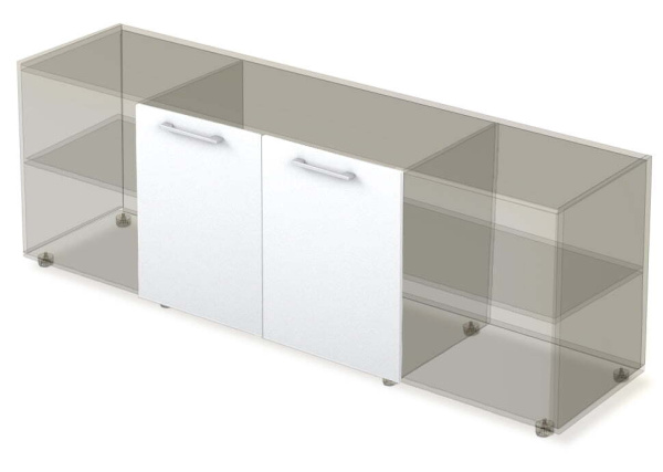 10ФК.007 Комплект фасадов узких (334x16x596)x2 (Белый премиум)