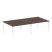 Рабочая станция на 4 рабочих места на А-образном м/к Metal System Style БА.СМ-4.3 2800x1475x750 (Дуб наварра/Серый металл)