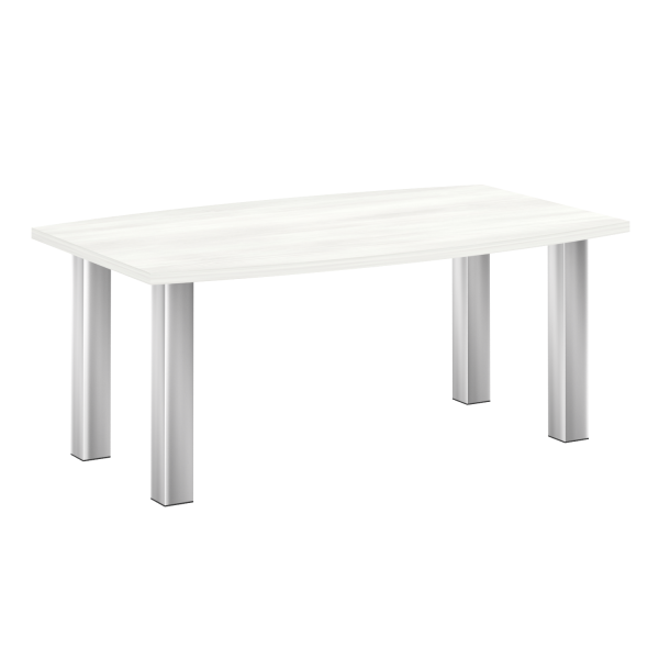 Стол для переговоров (опоры нерж. сталь) M-LT.SP-3 (Снежная Патина)