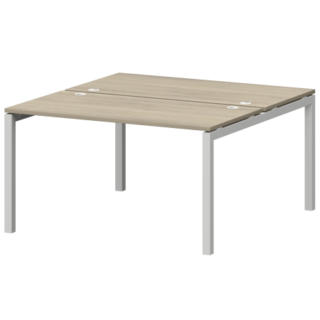 Бенч двойной на металлокаркасе Смарт СМС2-П-10К.149.Пр50 1000x1496x750 (Кронберг/Белый)