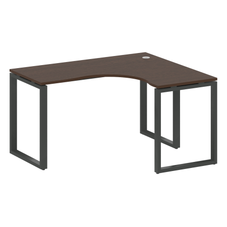 Стол криволинейный правый Metal System Style БО.СА-3 Пр 1400x1200x750 (Венге Цаво/Антрацит металл)