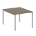 Переговорный стол 1 столешница Metal System Style БП.ПРГ-1.1 1000x1235x750 (Дуб Наварра/Серый металл)