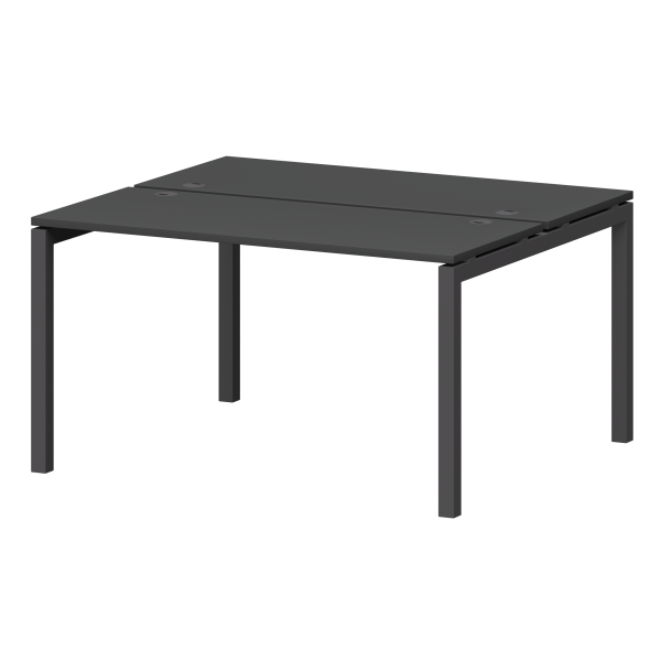 Бенч двойной на металлокаркасе Смарт СМС2-П-12К.120.Пр50 1200x1236x750 (Графит/Антрацит)