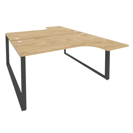 Рабочая станция на О-образном м/к Onix O.MO-D.SA-4 1580x2395x750 (Тиквуд Светлый/Черный металл)