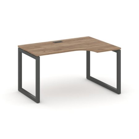 Стол рабочий эргономичный SN-5O.SPA-001(R) (1380х600/980х750) (Дуб Табак/Металл Антрацит)