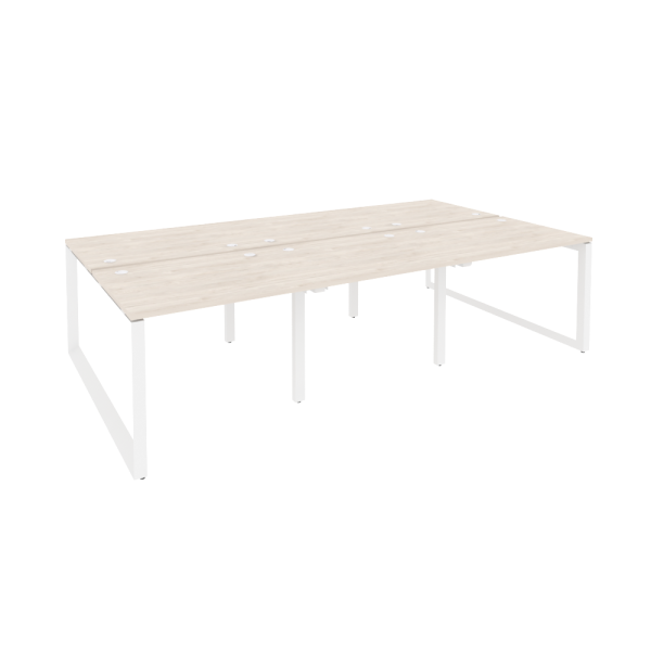 Рабочая станция на О-образном м/к Onix O.MO-D.RS-6.1.8 2940x1635x750 (Денвер Светлый/Белый Металл)