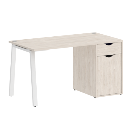 Стол письменный VR.SP-3-138.1.A 1380x720x750 (Денвер Светлый/Белый Металл)