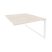 Стол-приставка двойной на О-образном м/к к опорным элем. Onix O.MO-D.SPR-2.7 1180x1475x750 (Тиквуд Темный/Белый Металл)