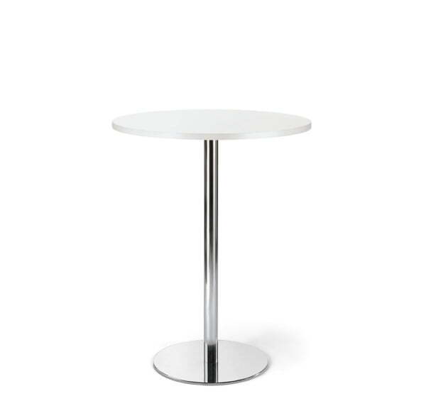 Стол барный 80/105 CAFE 80x105 W3 800х800х1050 (Белый/Хром)