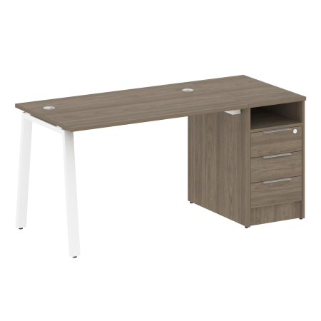 Рабочая станция Metal System Style БА.РС-СТП-1.2 1612x720x750 (Вяз/Белый металл)