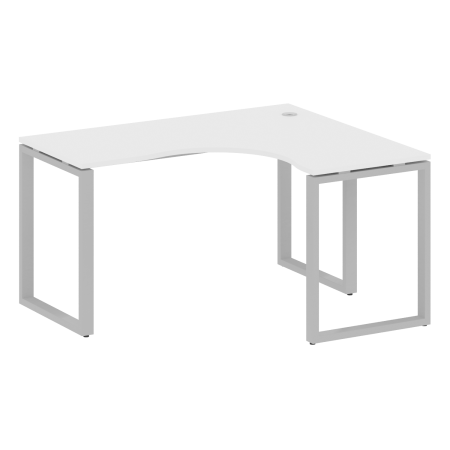 Стол криволинейный правый Metal System Style БО.СА-3 Пр 1400x1200x750 (Белый/Серый металл)