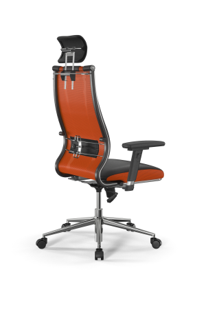 Кресло для руководителя Метта Sit 10 B2-160D - X2+Extra /Km39/Wm12/D03P/H3mL-2D(M09.B23.G18.W01) (Черный | Оранжевый)