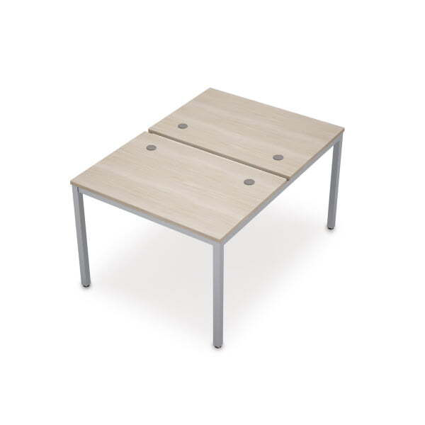 6МБ.277 Бенч-система на два рабочих места (1000x1435x750) (Шамони светлый/Алюминий матовый)