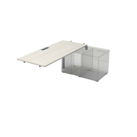 СТС.979 Стол системы БЕНЧ линейный три опоры, средний (1400x700x750) (IvoryСерый)