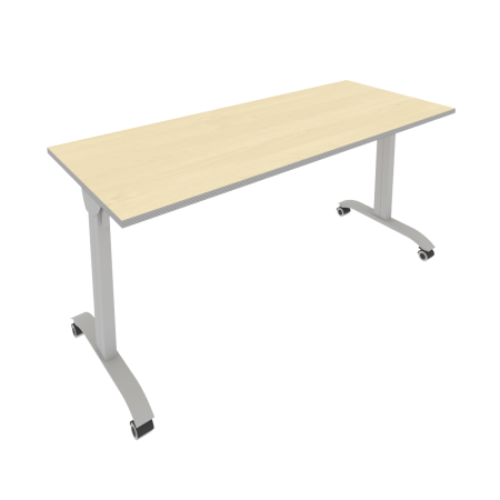 Стол складной мобильный Mobile system СМ-6 1600x650x757 (Клен-Мультиплекс/Серый металл)