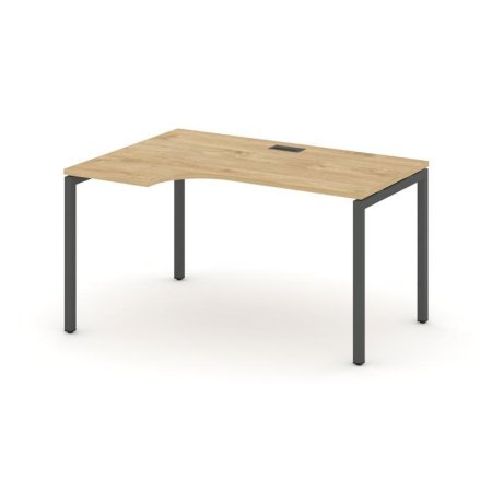 Стол рабочий эргономичный SN-4P.SPA-011(L) (1380х700/980х750) (Тиквуд Светлый/Металл Антрацит)