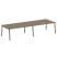 Стол для переговоров (2 столешницы) на А-образном м/к Metal System Style БА.ПРГ-2.5 3600x1235x750 (Дуб наварра/Серый металл)