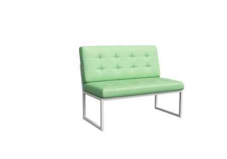 Диван двухместный NLT.D-2 (Kanzas 20/Металл Белый)