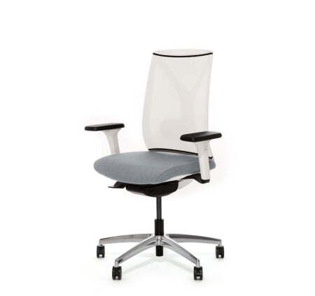 DION M WW Кресло синх. белая спинка (Серый | Белый)