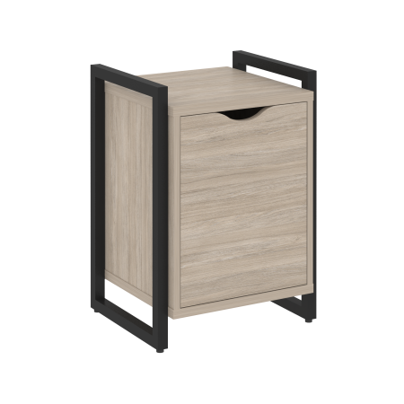 Тумба на регулируемых опорах с распашным фасадом VR.L-T2.O 500x460x719 (Дуб Аттик/Черный металл)