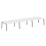 Стол для переговоров (3 столешницы) на А-образном м/к Metal System Style БА.ПРГ-3.4 4800x1235x750 (Дуб наварра/Серый металл)