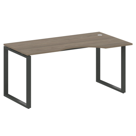 Стол криволинейный левый Metal System Style БО.СА-1 Пр 1600x900x750 (Вяз/Антрацит металл)