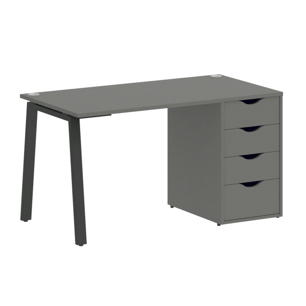 Стол письменный VR.SP-3-138.4.A 1380x720x750 (Металлик/Антрацит Металл)