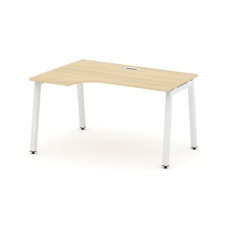 Стол рабочий эргономичный SN-5A.SPA-011(L) (1380х700/980х750) (Акация Лорка/Металл Белый)