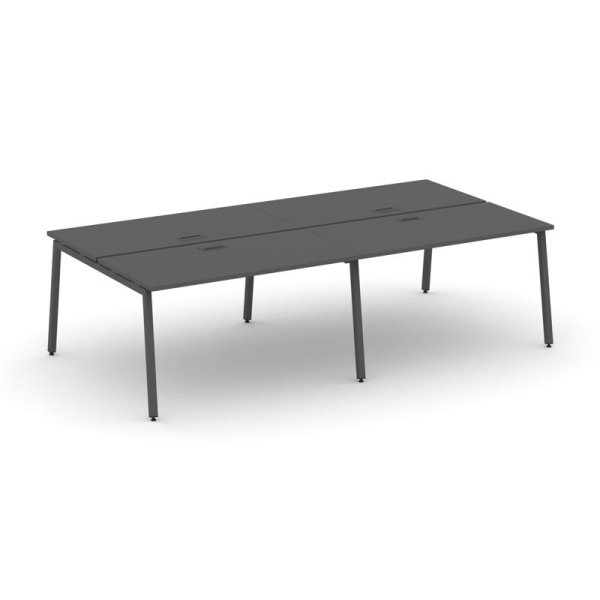 Рабочая станция 2-х сторонняя SN-4A.DRS-031 (1960х1232х750) (Антрацит/Металл Антрацит)