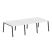 Рабочая станция на 6 рабочих места на А-образном м/к Metal System Style БА.СМ-6.1 3000x1475x750 (Дуб наварра/Серый металл)