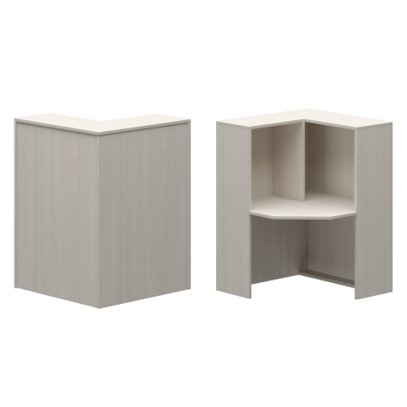 Стойка угловая левая Ресепшн А-555 900x900x1220 (Ясень шимо)