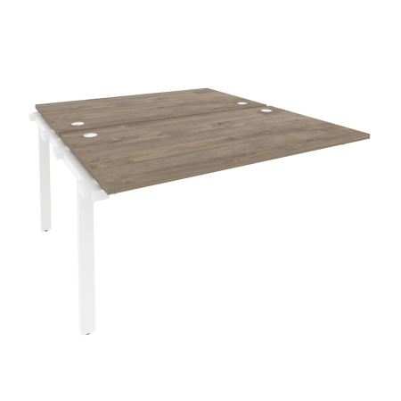 Наборный элемент рабочей станции на м/к Onix O.M-2.NRS-3.8 1380x1635x750 (Тиквуд Темный/Белый Металл)