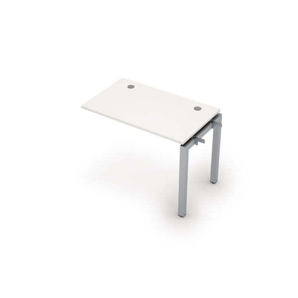 6МБС.5167 Линейная бенч-система, средний модуль (1000x600x750) (Белый/Алюминий матовый)