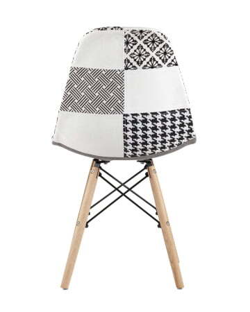 Стул DSW пэчворк черно-белый (Стул DSW черно-коричневый)