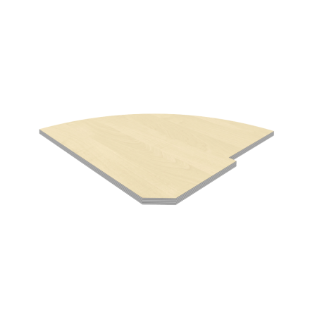 Полка для угловой секции завершающий элемент Riva А.РС-5.2 815x815x22 (Клен-Металлик)