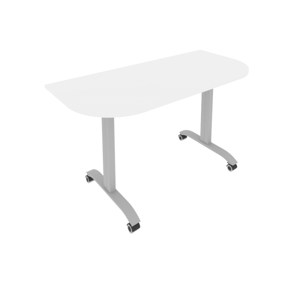 Стол складной радиусный Mobile system СМ-5.1 1400x650x757 (Белый/Серый металл)