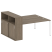 Рабочая станция с опорным шкафом-купе Metal System Style БП.РС-СШК-2.4 2010x1475x1098 (Дуб Наварра/Серый металл)