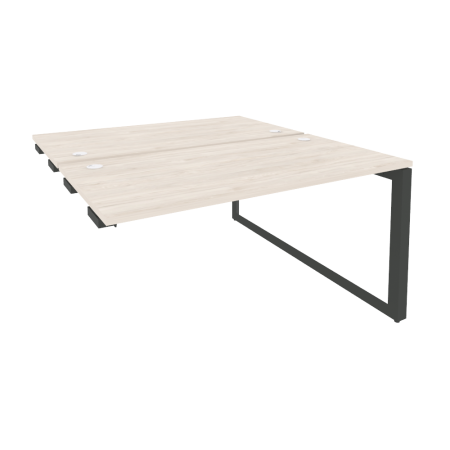 Стол-приставка двойной на О-образном м/к к опорным элем. Onix O.MO-D.SPR-3.7 1380x1475x750 (Денвер Светлый/Черный металл)