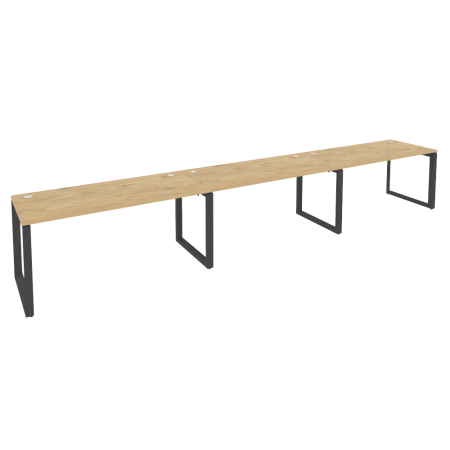 Рабочая станция на О-образном м/к Onix O.MO-RS-3.4.7 4740x720x750 (Тиквуд Светлый/Черный металл)