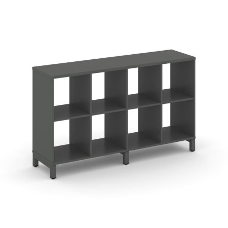 Каркас стеллажа 2 яруса SN.KS-240 (1488х400х881) (Антрацит/Металл Антрацит)