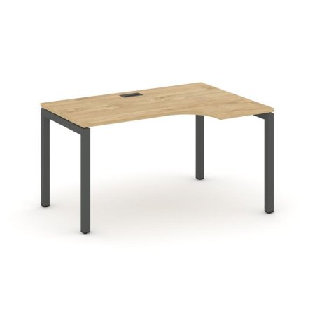 Стол рабочий эргономичный SN-5P.SPA-011(R) (1380х700/980х750) (Тиквуд Светлый/Металл Антрацит)