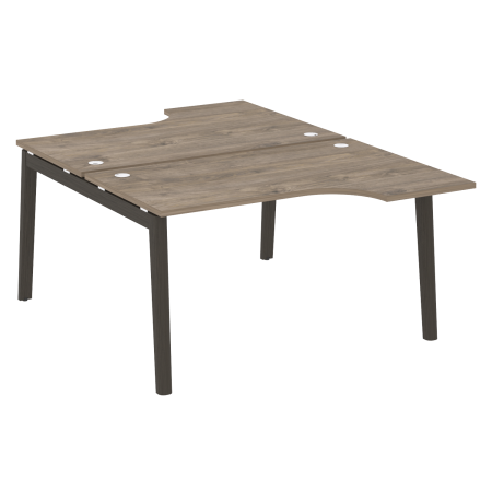 Рабочая станция на деревянных опорах Onix Wood OW.D.SA-2 1380x1995x750 (Тиквуд Темный/Дуб Темный)