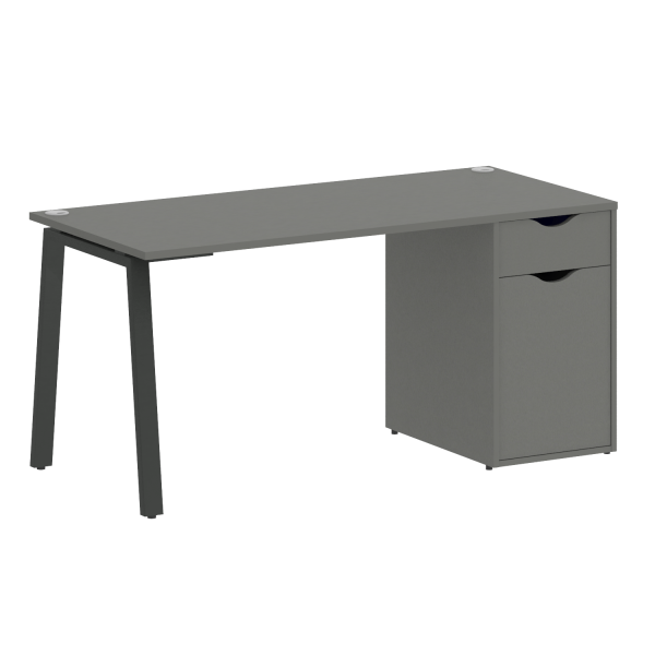 Стол письменный VR.SP-3-158.1.A 1580x720x750 (Металлик/Антрацит Металл)