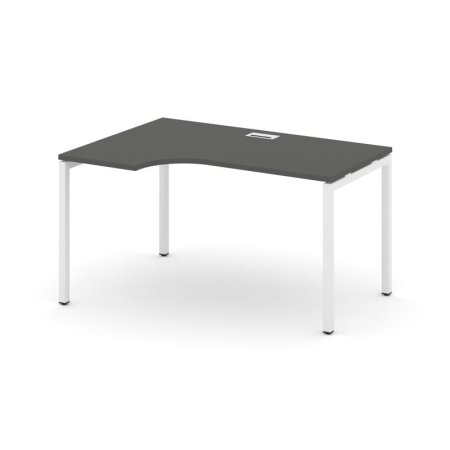 Стол рабочий эргономичный SN-4P.SPA-011(L) (1380х700/980х750) (Антрацит/Металл Белый)