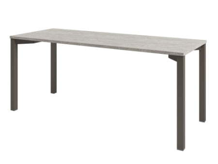 Стол одиночный на металлокаркасе Solution D-33 1800x700x750 (Бетон/ТрюфельКоричневый)