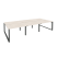 Рабочая станция на О-образном м/к Onix O.MO-D.RS-6.2.8 3540x1635x750 (Тиквуд Темный/Белый Металл)