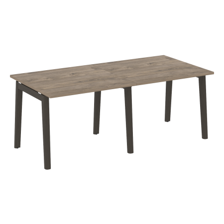 Стол переговорный на деревянных опорах Onix Wood OW.PRG-2.1 1960x980x750 (Тиквуд Темный/Дуб Темный)